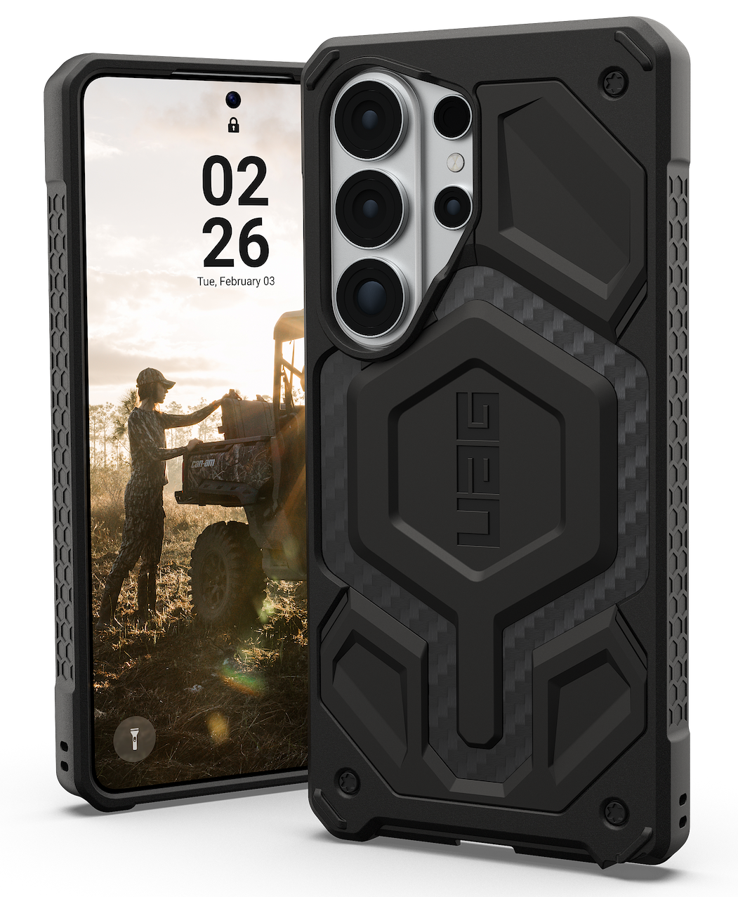 UAG Monarch Pro Galaxy S26 Ultra hoesje carbon fiber