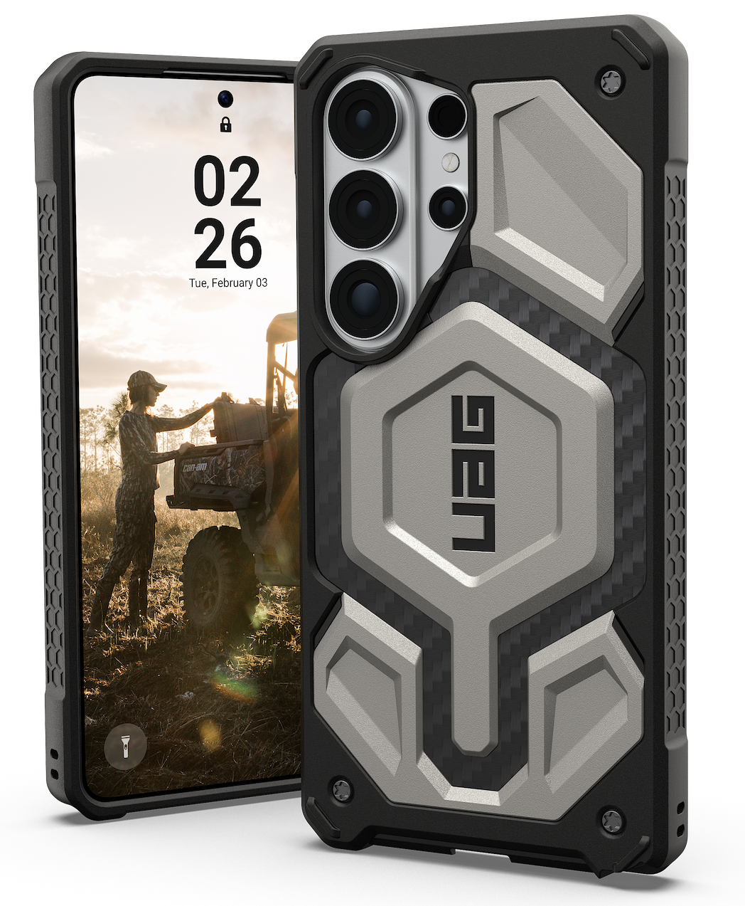 UAG Monarch Pro Galaxy S26 Ultra hoesje titanium