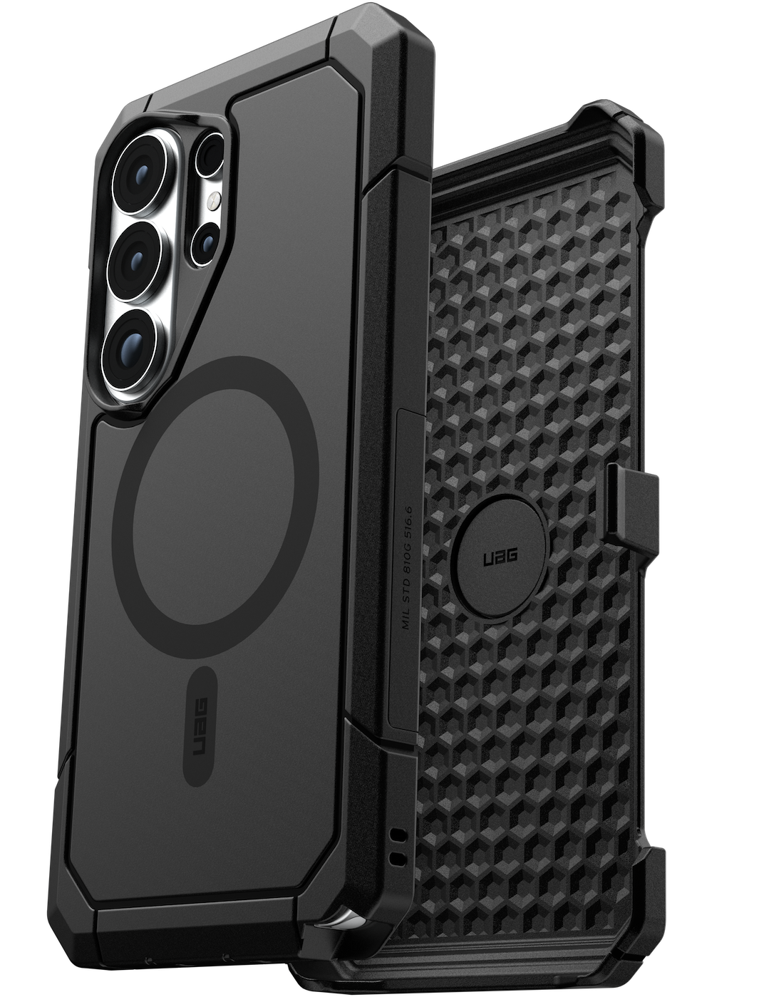 UAG Trooper MagSafe Galaxy S26 Ultra hoesje zwart bundel met houder