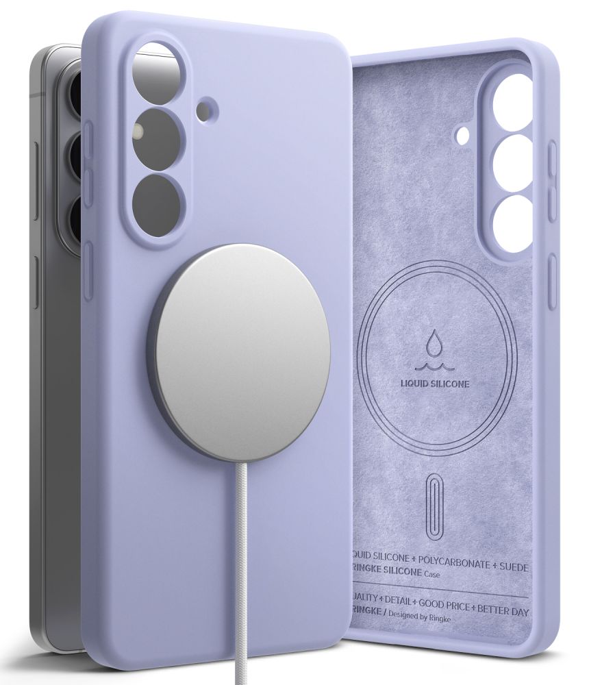 Ringke MagSafe Silicone Galaxy S26+ Plus hoesje lavender