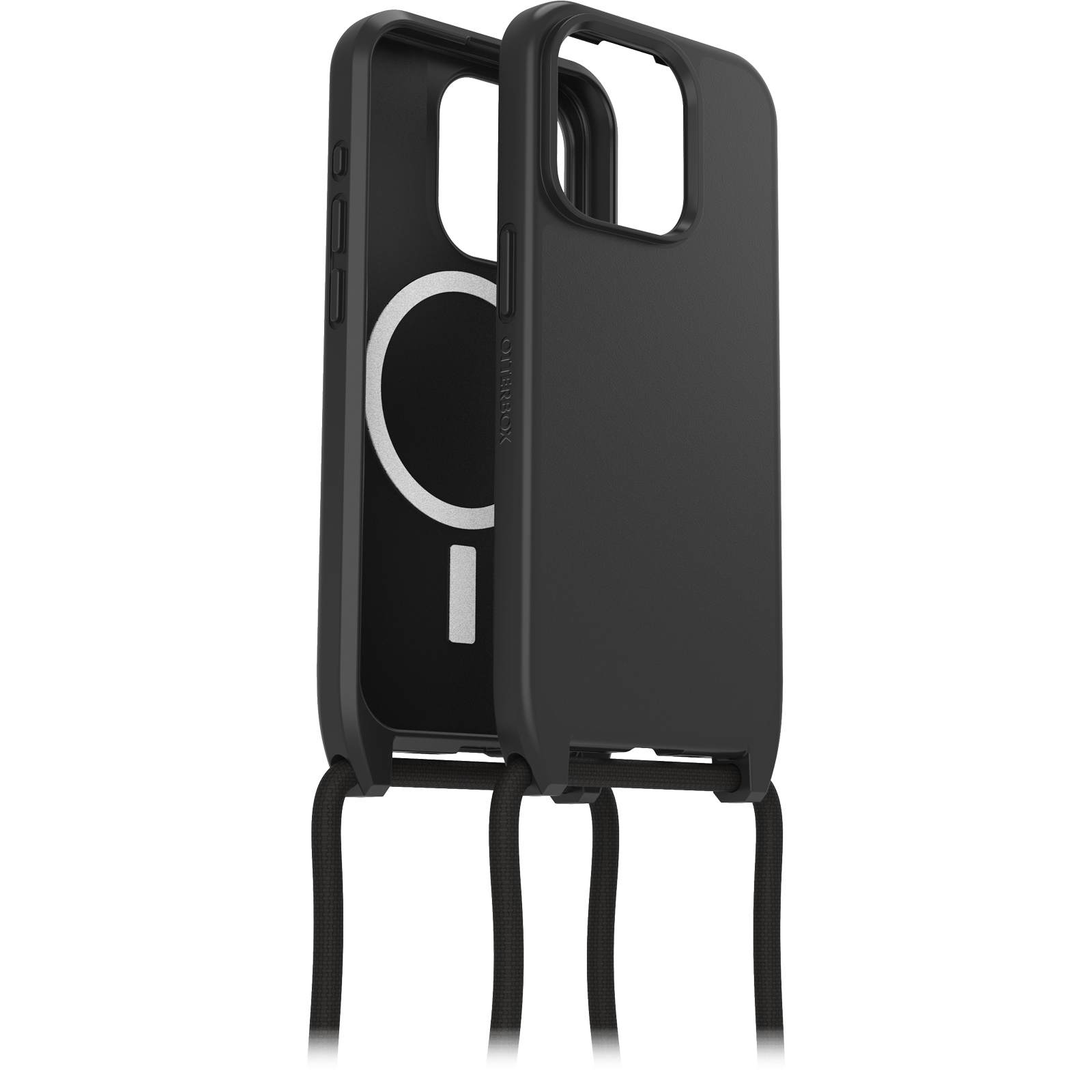 Otterbox React MagSafe iPhone 15 Pro hoesje met draagkoord zwart 