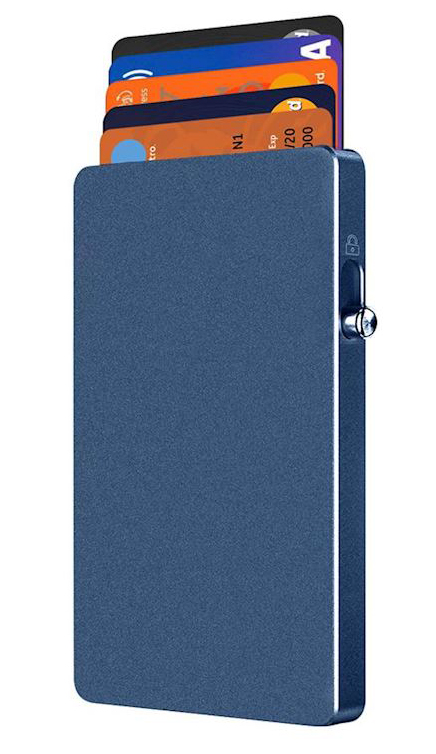 Musthavz MagSlider MagSafe Aluminum wallet blauw