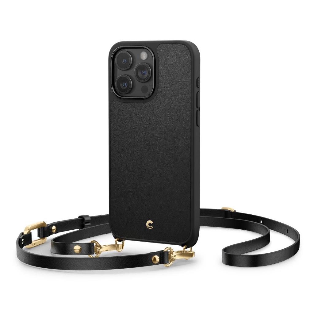 Spigen Cyrill Classic MagSafe iPhone 15 Pro Max hoesje met draagkoord zwart