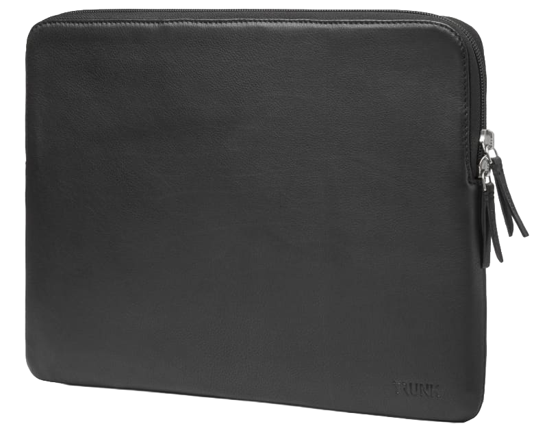 TRUNK Leather MacBook 13 inch sleeve zwart