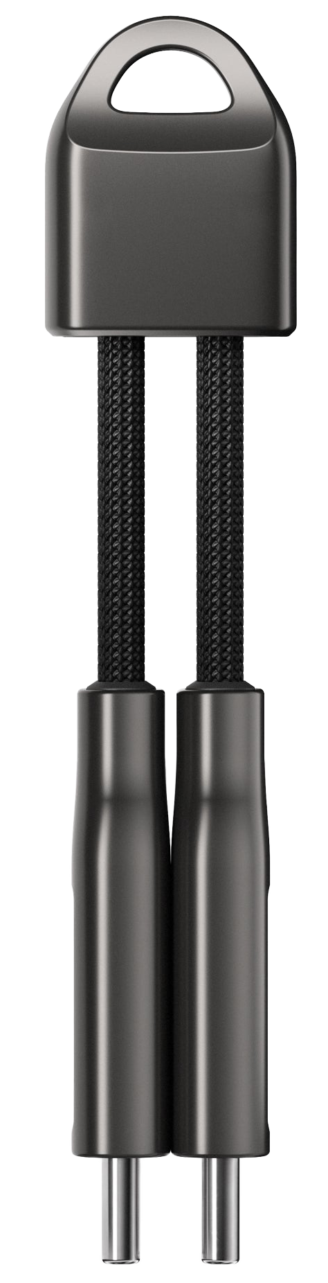Nomad ChargeKey USB-C kabel sleutelhanger zwart