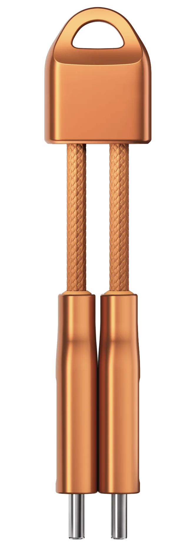 Nomad ChargeKey USB-C kabel sleutelhanger oranje