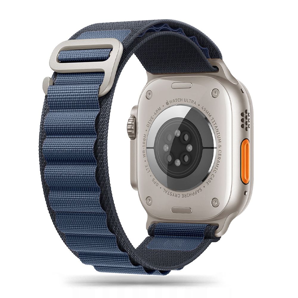 TechProtection Alpine nylon Apple Watch Ultra 49 / 46 / 45 / 44 mm bandje navy / blauw