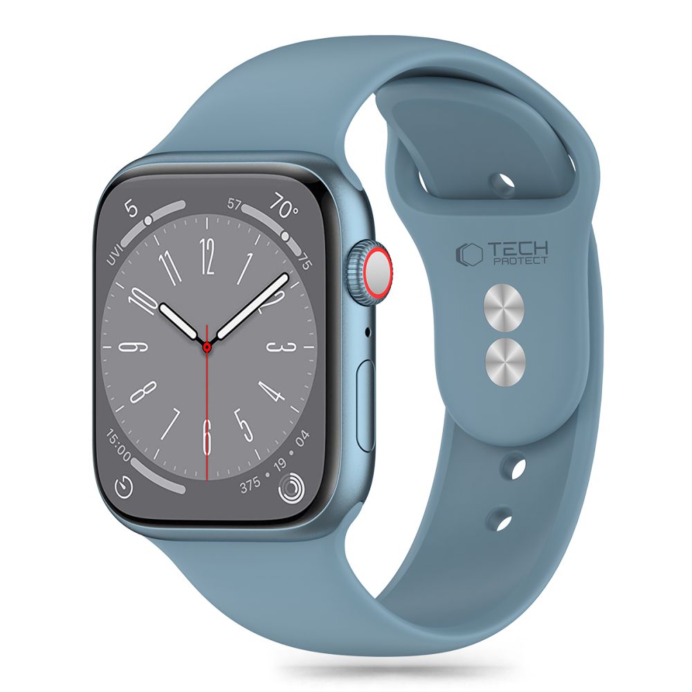 TechProtection sport siliconen Apple Watch 49&nbsp;/ 46 / 45 mm bandje winter blauw