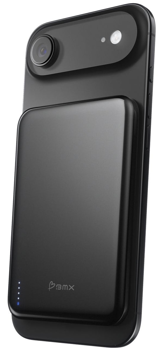 BMX  SolidSafe Air 5 K MagSafe powerbank 5000 mAh zwart