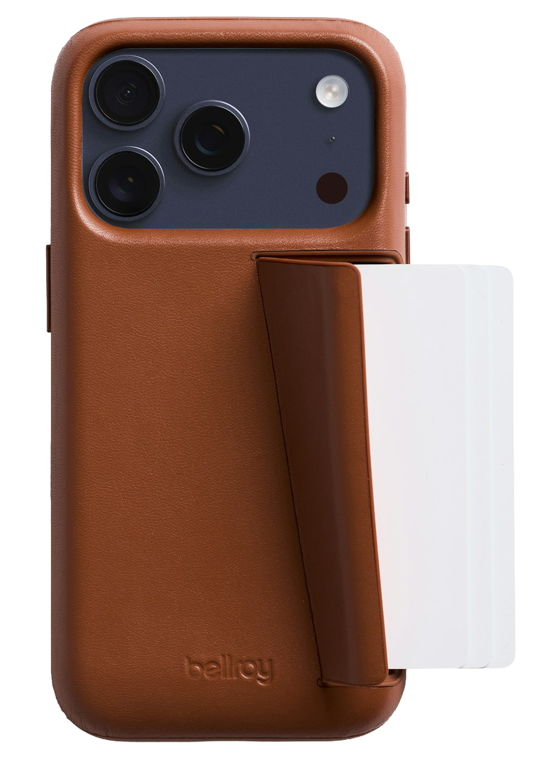 Bellroy Card iPhone 17 Pro wallet hoesje bruin