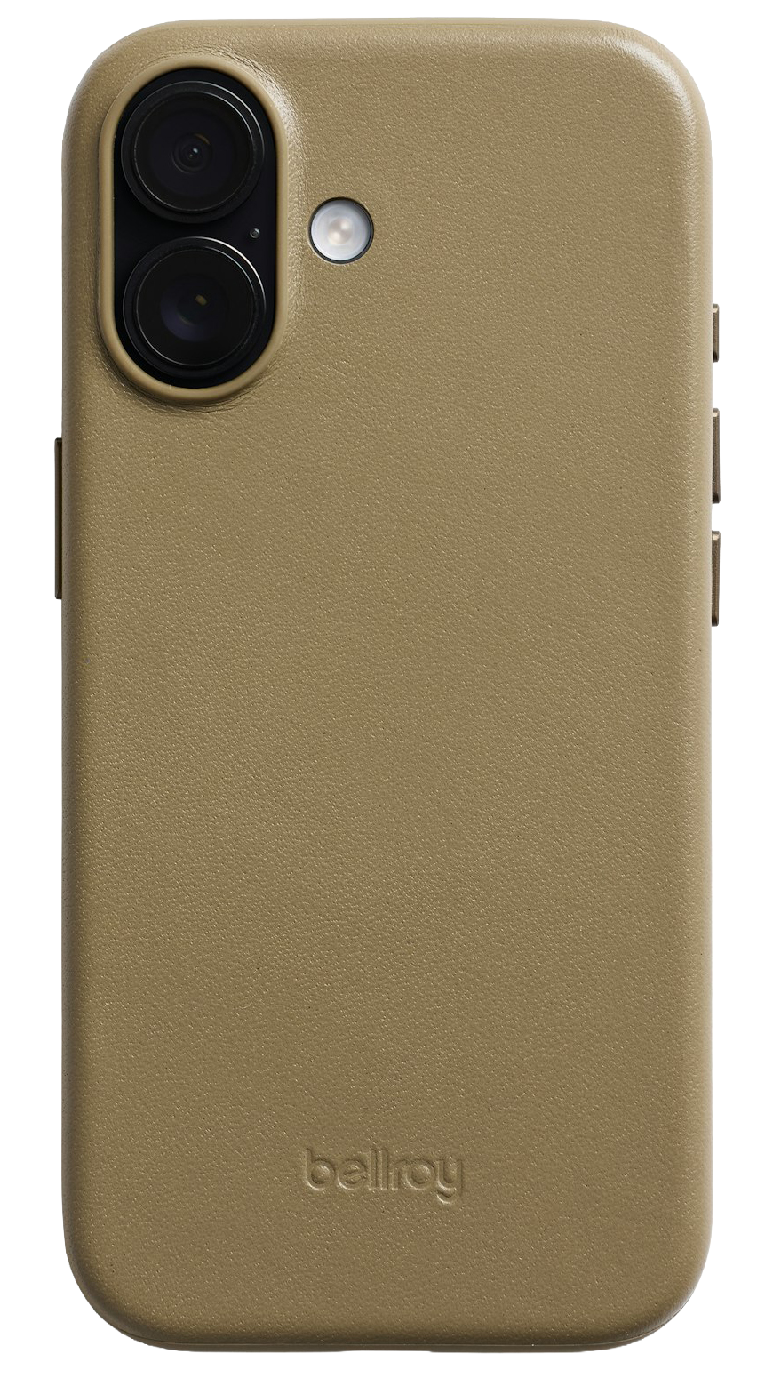 Bellroy leather iPhone 17 hoesje khaki