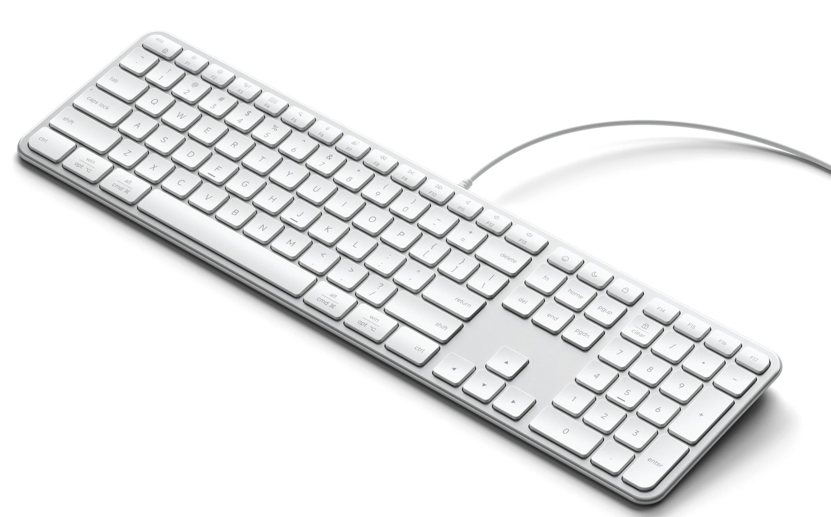 Satechi Slim LX3 bedraad USB-C toetsenbord zilver