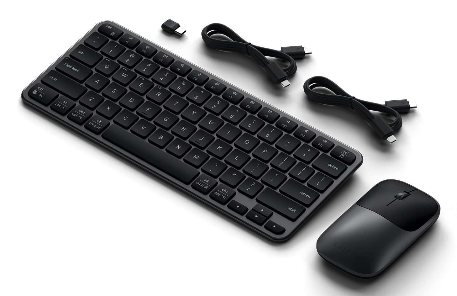 Satechi Slim CEX1 draadloze toetsenbord en muis combo zwart