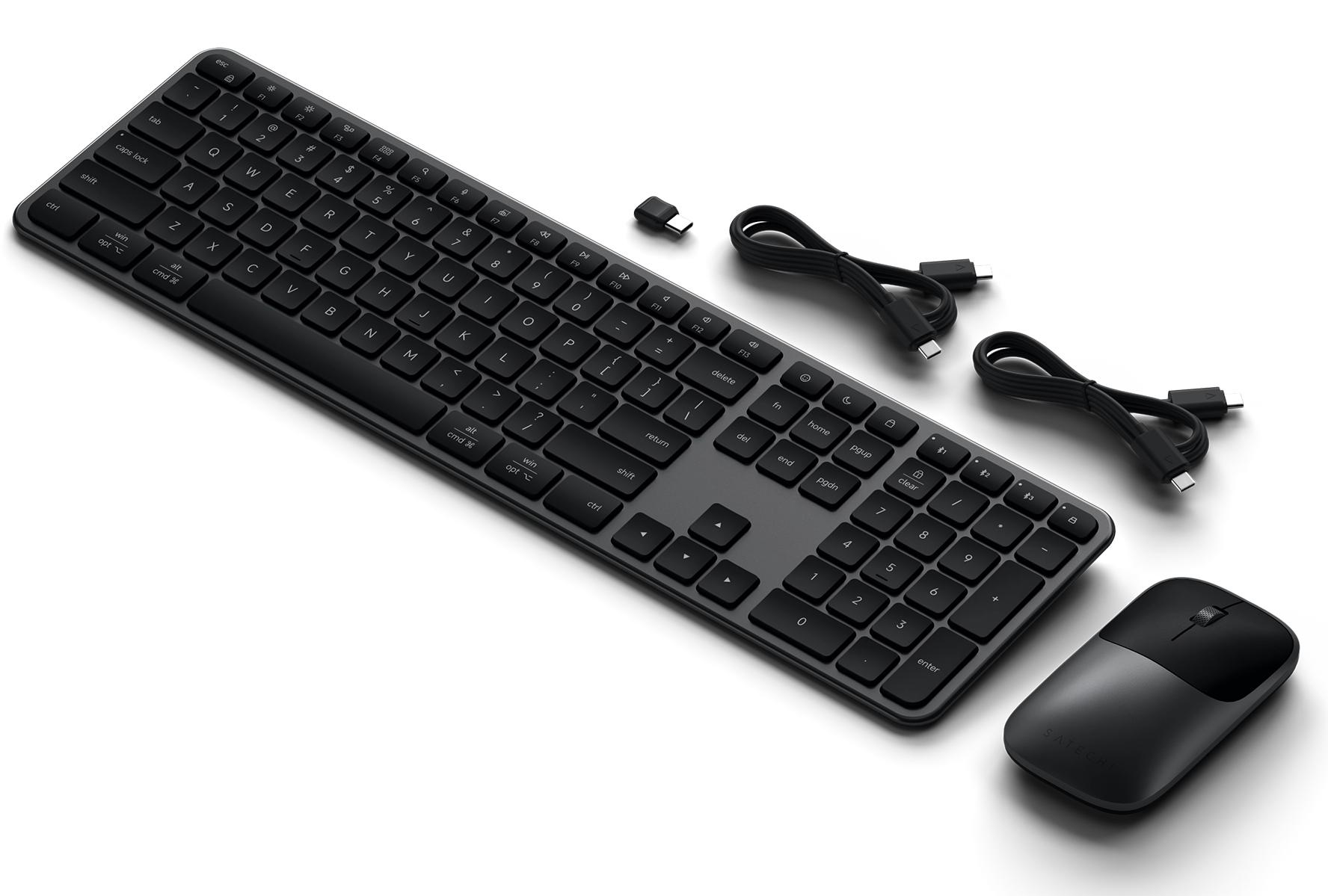 Satechi Slim CEX3 draadloze toetsenbord en muis combo zwart