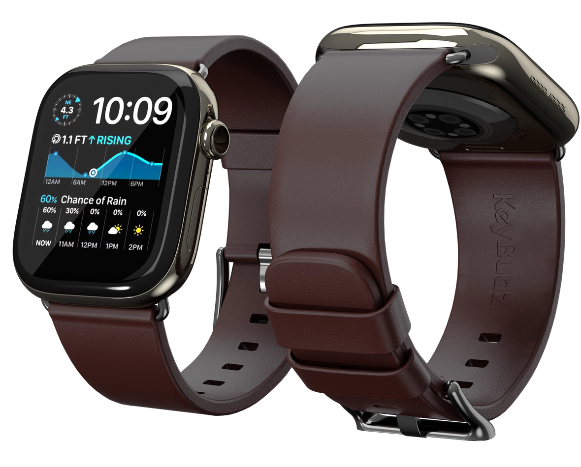 KeyBudz Artisan leather Apple Watch bandje bruin