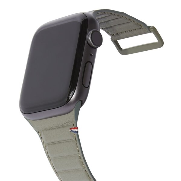 Decoded Traction Leather Apple Watch 42 / 41 / 40 mm bandje groen