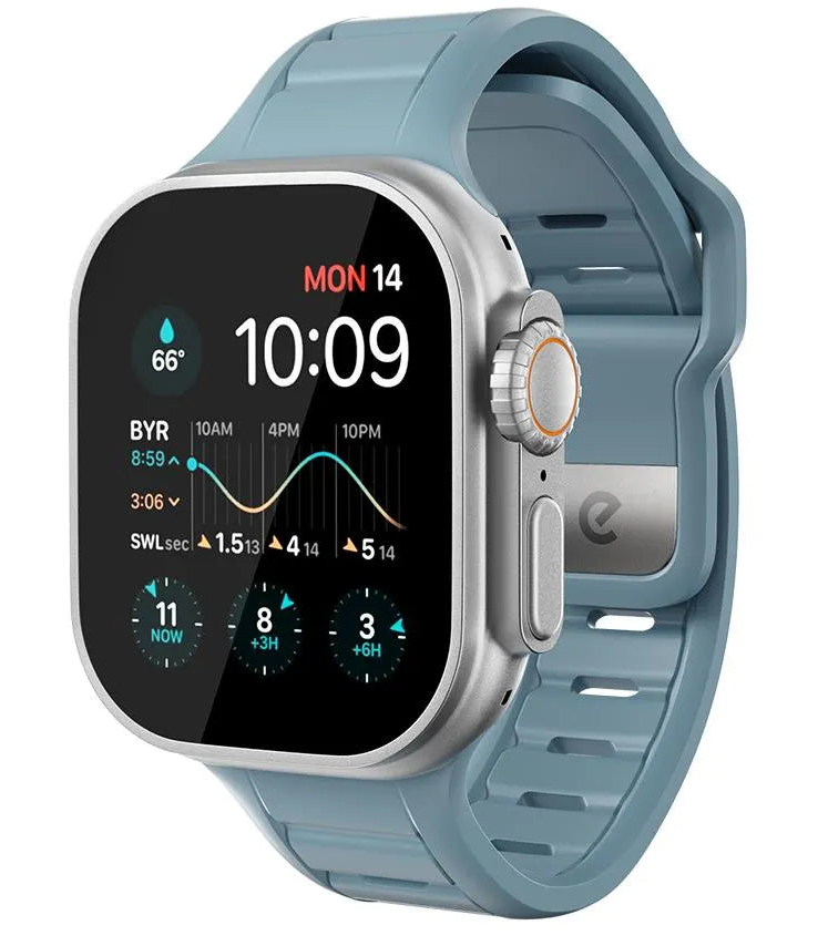 KeyBudz Journey FKM Apple Watch bandje blauw