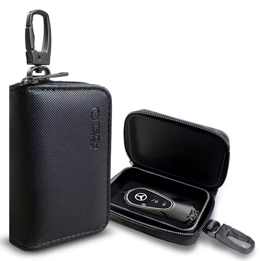 TechProtection autosleutel keyless RFID signal blocker met clip zwart