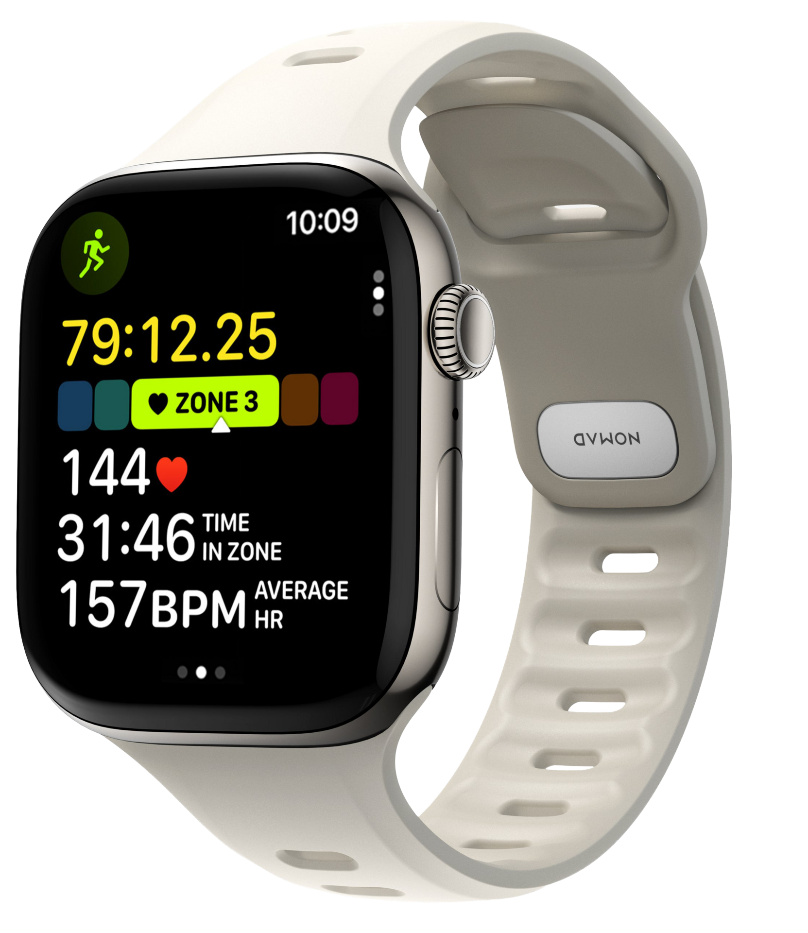 Nomad Tempo FKM Apple Watch 42 / 41 mm bandje driftwoord