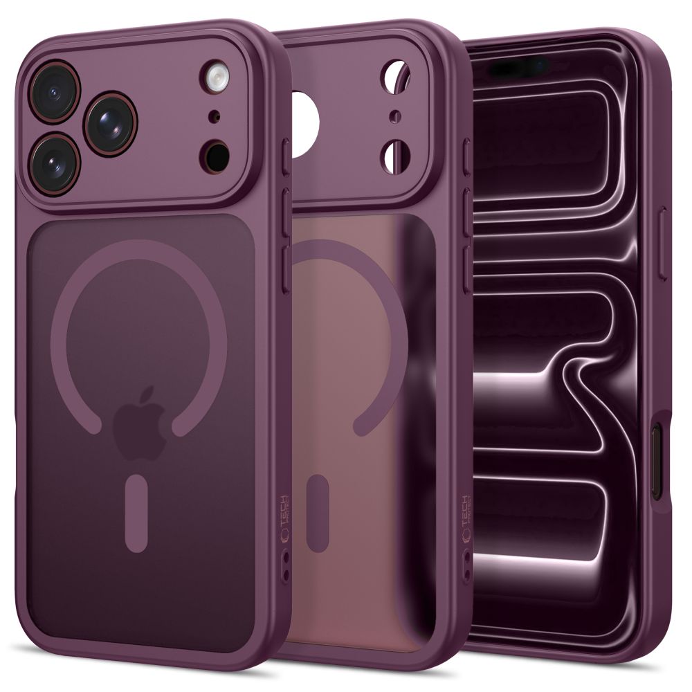 TechProtection Core MagSafe iPhone 18 Pro hoesje dark cherry