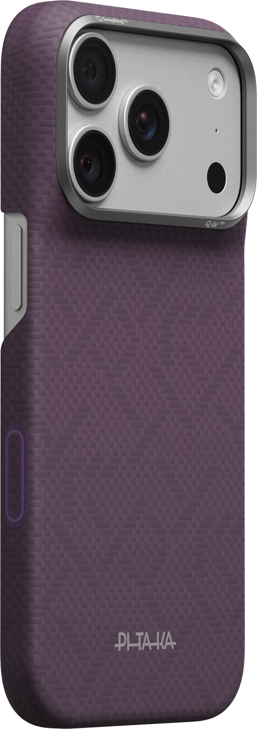 PITAKA Edge iPhone 18 Pro Max hoesje Argyle paars