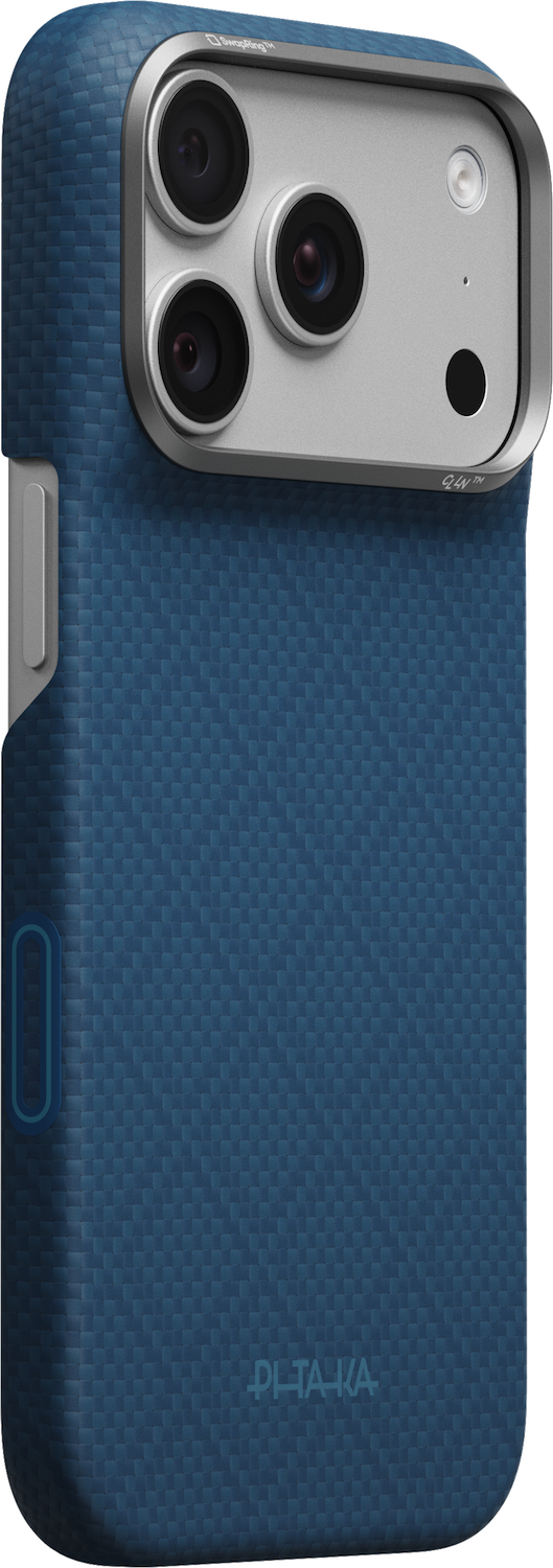 PITAKA Edge iPhone 18 Pro Max hoesje Argyle blauw
