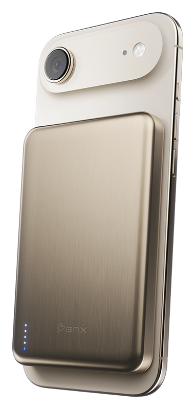 BMX SolidSafe Air MagSafe Qi2.2 Powerbank 10000 mAh 25 watt goud