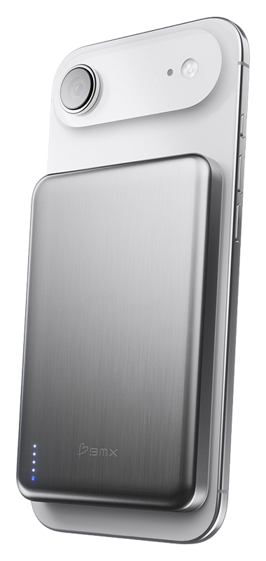 BMX SolidSafe Air MagSafe Qi2.2 Powerbank 10000 mAh 25 watt zilver