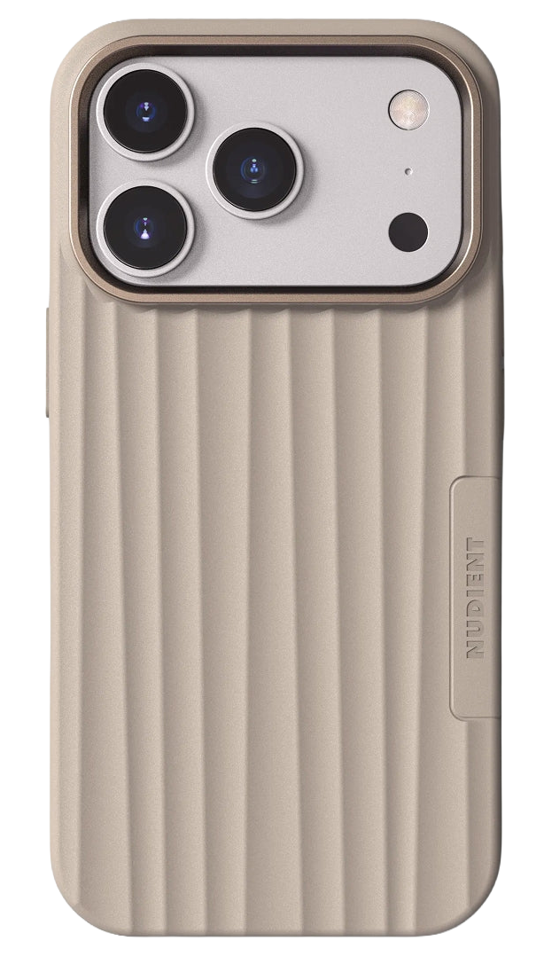 NUDIENT Bold MagSafe iPhone 18 Pro hoesje beige