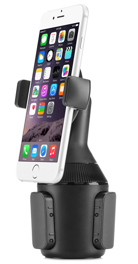 Hamburger kromme Blaast op Belkin Car Cup mount autohouder - Appelhoes