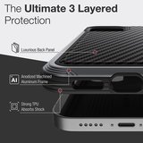 Raptic Defense Lux iPhone 12 Pro / iPhone 12 hoesje Carbon