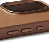 Mujjo Leather MagSafe iPhone 15 Pro hoesje tan