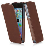 Pipetto Leather Skinny Flip iPhone 5/5S Brown
