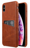 Melkco Leather Wallet backcover iPhone XS Max hoesje Bruin
