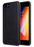 Melkco Leather backcover iPhone 8 Plus hoesje Zwart