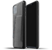 Mujjo Leather Wallet iPhone 11 Pro Max hoes Zwart