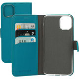 Mobiparts Saffiano Wallet iPhone 11 hoesje Turquoise