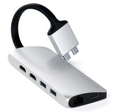 Satechi Dual HDMI Multimedia USB-C hub Zilver