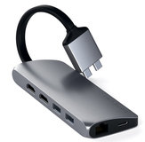 Satechi Dual HDMI Multimedia USB-C hub Grijs