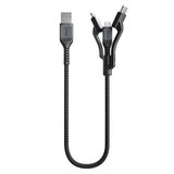 Nomad USB-A Universele Kevlar 0,3 meter kabel Zwart