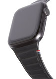 Decoded Traction Leather Apple Watch 45 / 44 mm bandje Zwart
