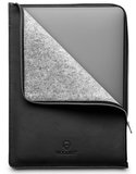 Woolnut Leather Folio MacBook Pro 16 inch hoesje Zwart