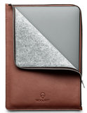 Woolnut Leather Folio MacBook Pro 16 inch hoesje Cognac
