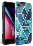 TechProtection Marble TPU iPhone SE 2020 hoesje Blauw