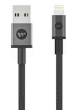 mophie Nylon Lightning naar USB kabel 1 meter Zwart