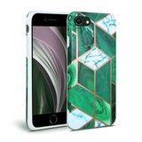 TechProtection Marble TPU iPhone SE 2022 / 2020 hoesje Groen