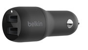 Belkin BoostCharge dubbele auto oplader 24 watt Zwart