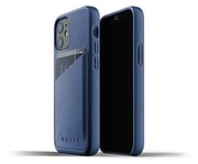 Mujjo Leather Wallet iPhone 12 mini hoesje Blauw