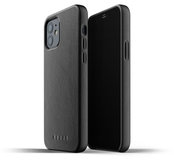 Mujjo Leather case iPhone 12 Pro / iPhone 12 hoesje Zwart