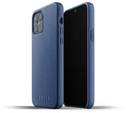 Mujjo Leather case iPhone 12 Pro / iPhone 12 hoesje Blauw